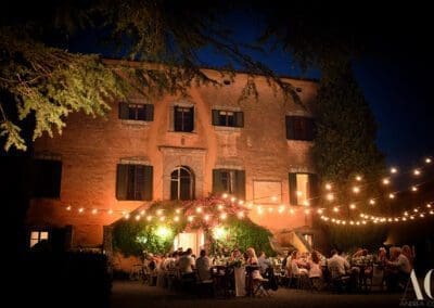 Night view Villa wedding San Gimignano