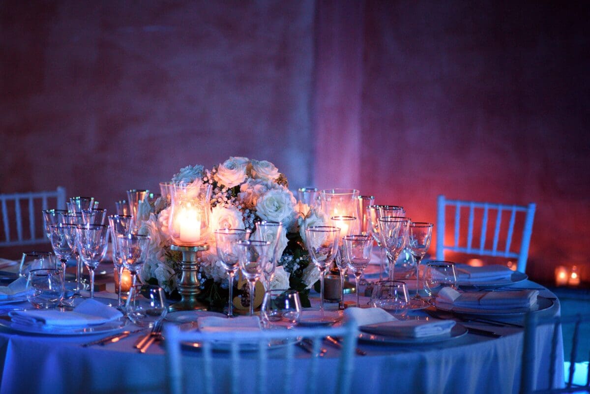 wedding table centerpiece flowers Tuscany