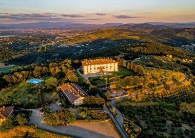 Villa Medici Aerial view fabulous wedding in Tuscany